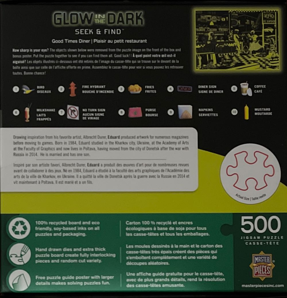 Good Times Diner - Master Pieces puzzle collectible [Barcode 705988611292] - Main Image 2