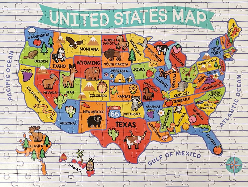 United States Map  puzzle collectible [Barcode 194356095039] - Main Image 3
