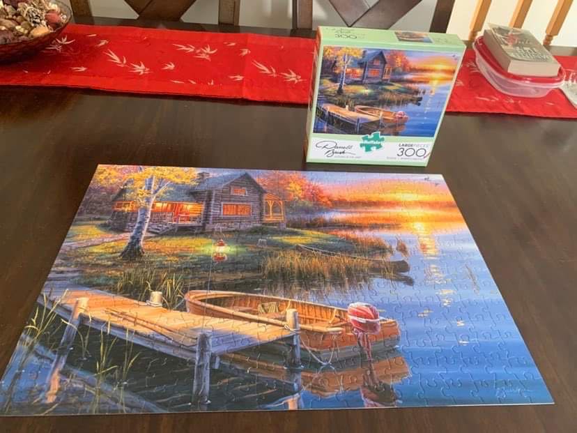 Autumn At The Lake - Buffalo puzzle collectible [Barcode 079346025398] - Main Image 2