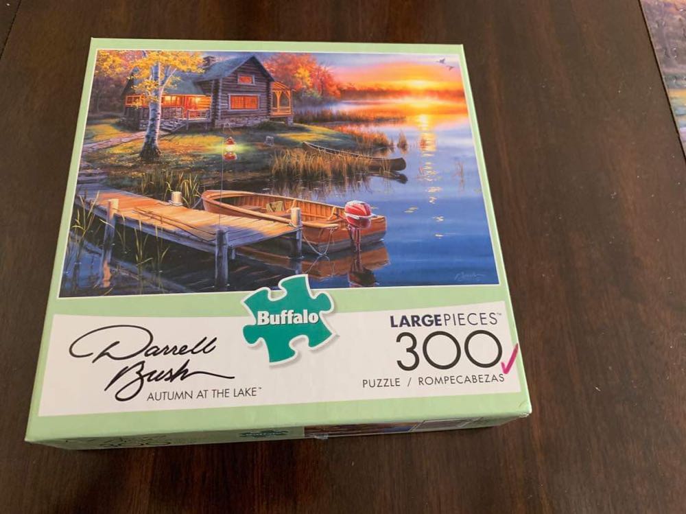 Autumn At The Lake - Buffalo puzzle collectible [Barcode 079346025398] - Main Image 3