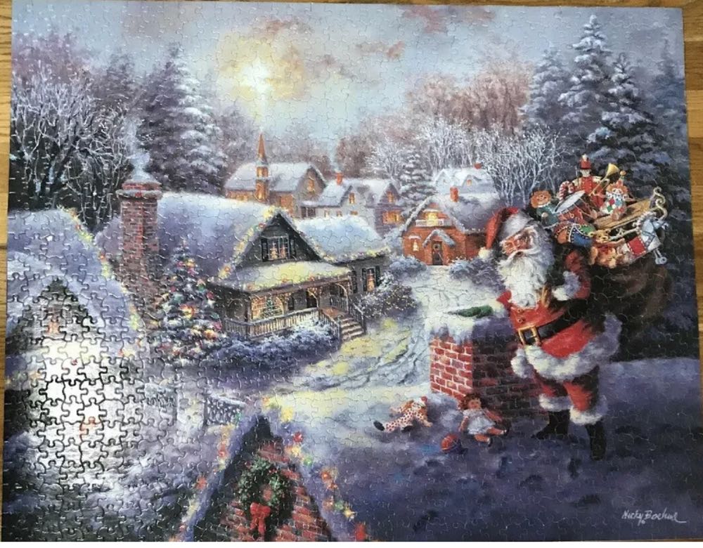 Bringing Joy & Happiness - White Mountain puzzle collectible [Barcode 724819249664] - Main Image 3