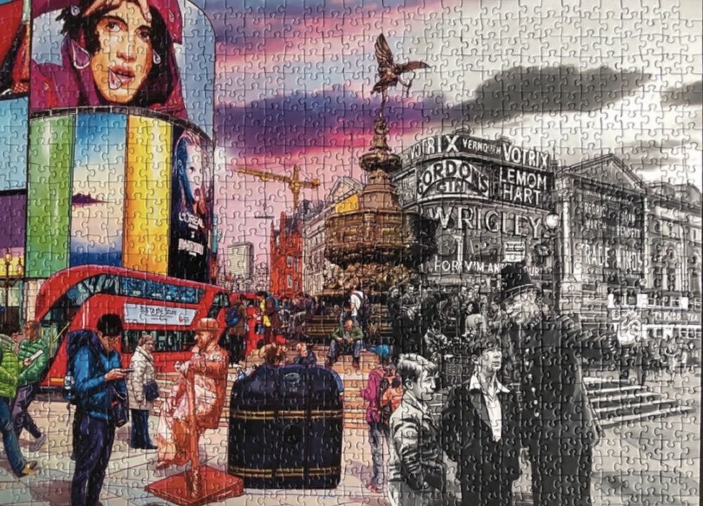 Then And Now Picadilly Circus - Ravensburger puzzle collectible [Barcode 4005556165704] - Main Image 3