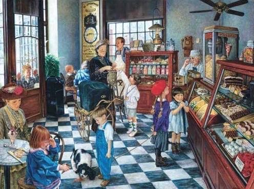 Confectionary Shop - SunsOut puzzle collectible [Barcode 796780442467] - Main Image 2