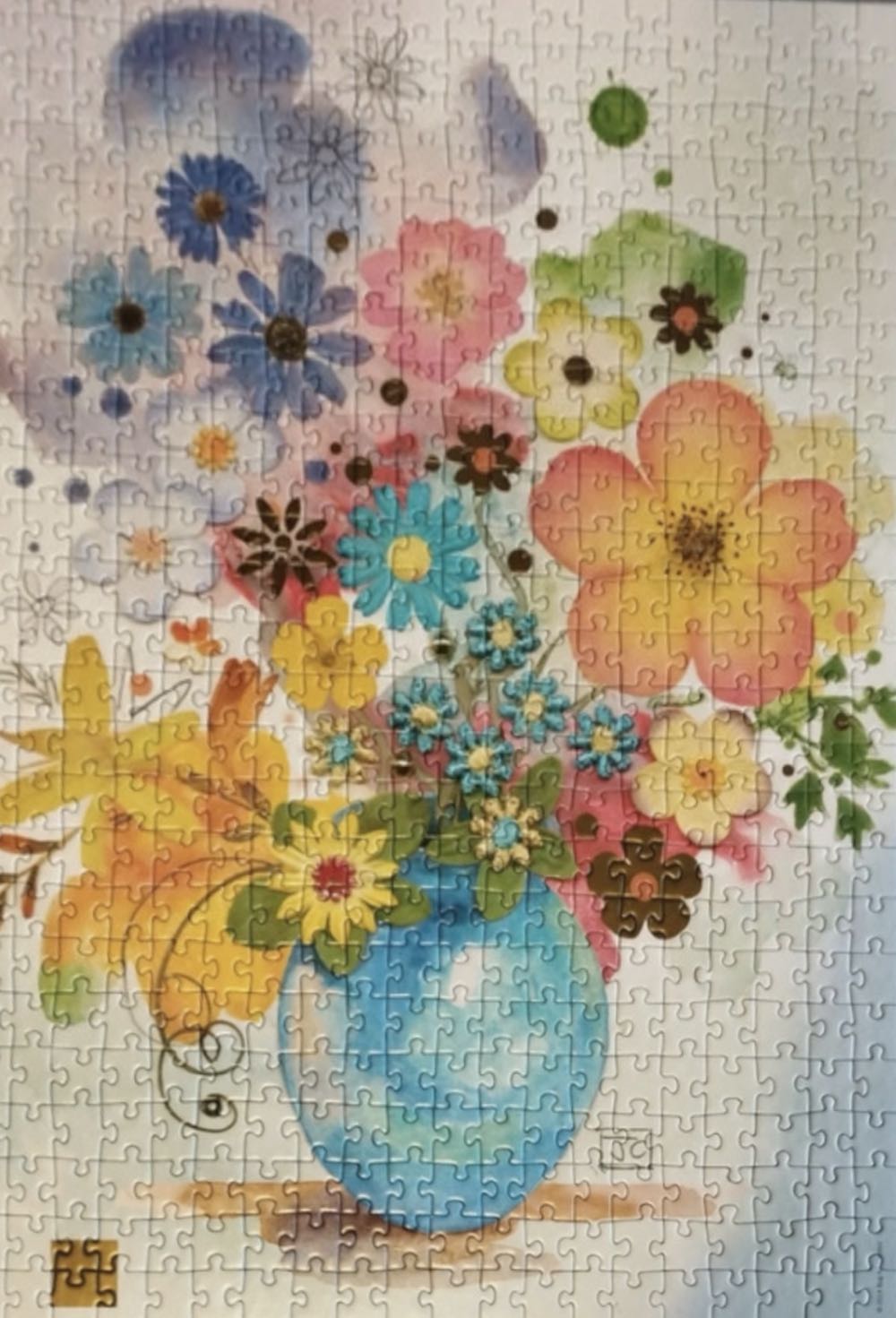 Florals: Blue Vase - HEYE puzzle collectible [Barcode 4001689296636] - Main Image 3