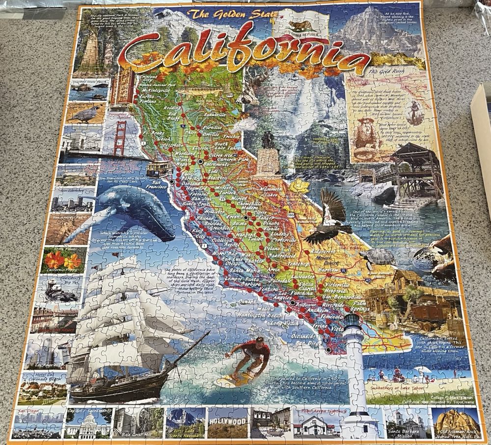 California The Golden State/UM/SellShip - White Mountain Puzzles puzzle collectible - Main Image 2