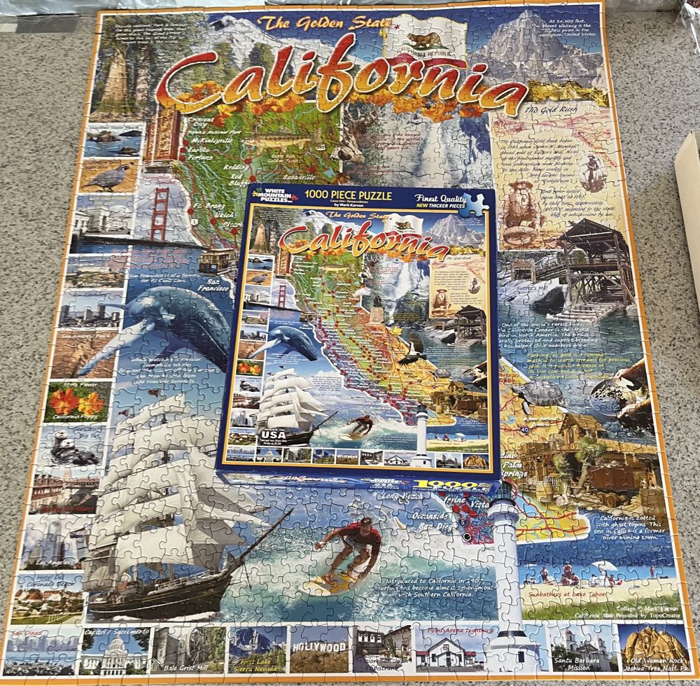 California The Golden State/UM/SellShip - White Mountain Puzzles puzzle collectible - Main Image 3