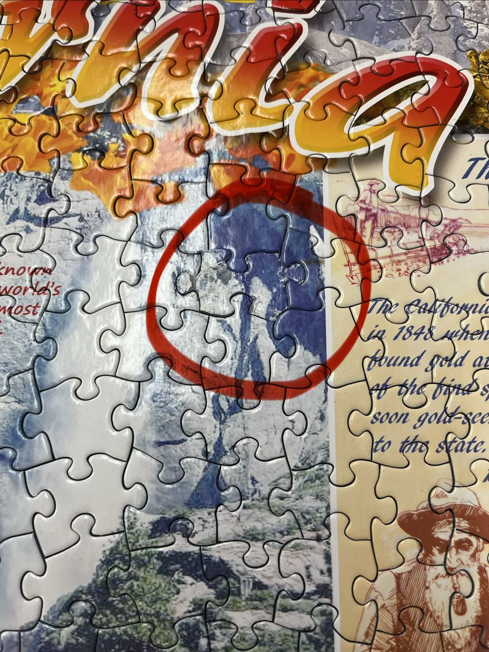 California The Golden State/UM/SellShip - White Mountain Puzzles puzzle collectible - Main Image 4