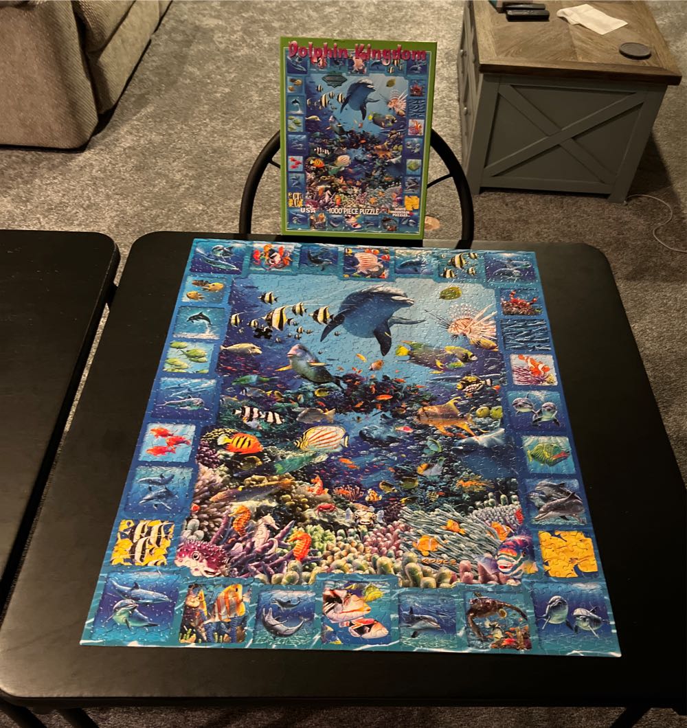 Dolphin Kingdom-TRADED - White Mountain Puzzles puzzle collectible [Barcode 724819252343] - Main Image 3
