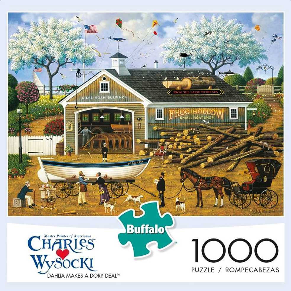 Charles Wysocki-Dahlia Makes a Dory Deal  (Item#11450) - Buffalo puzzle collectible [Barcode 079346114504] - Main Image 2