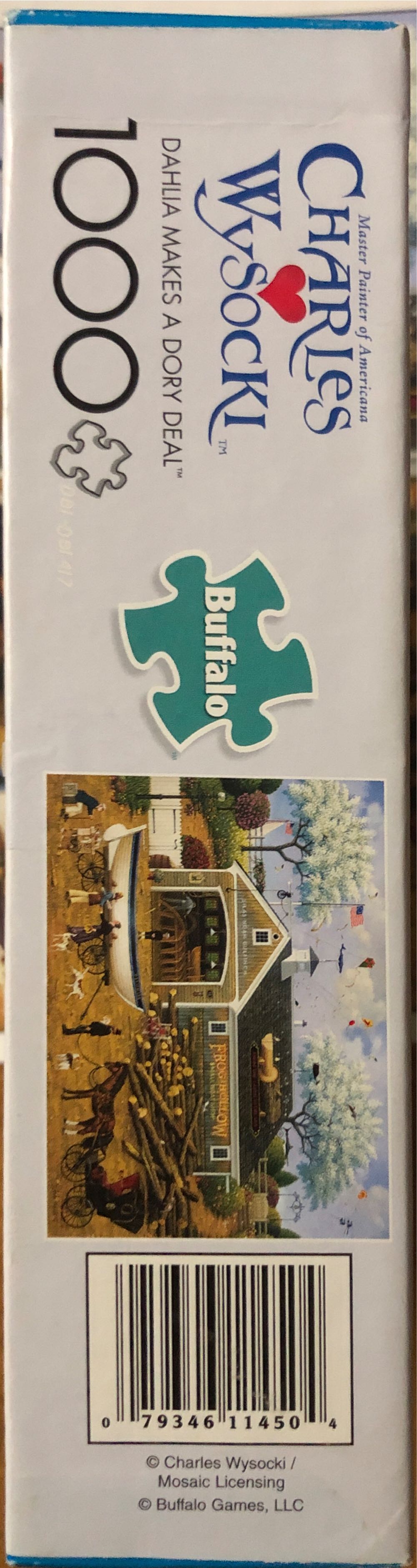 Charles Wysocki-Dahlia Makes a Dory Deal  (Item#11450) - Buffalo puzzle collectible [Barcode 079346114504] - Main Image 3
