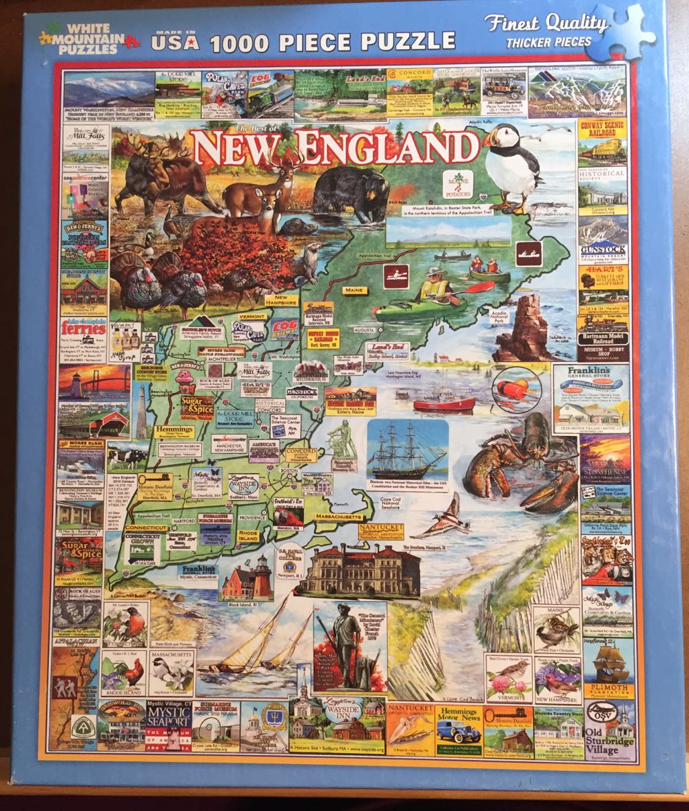 The Best Of New England - 1032, 3/2/26-SOLD - White Mountain Puzzles puzzle collectible [Barcode 724819253500] - Main Image 2