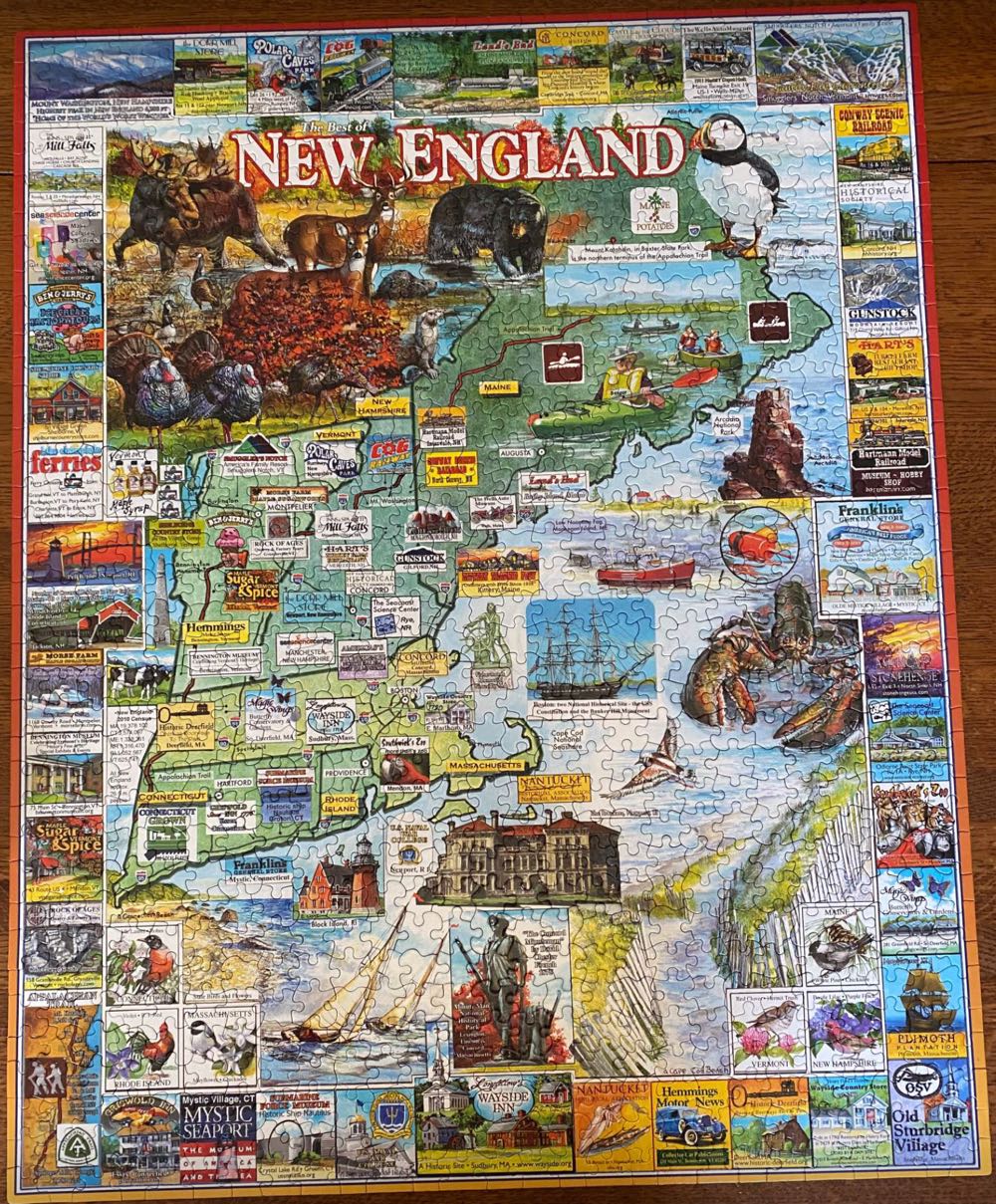 The Best Of New England - 1032, 3/2/26-SOLD - White Mountain Puzzles puzzle collectible [Barcode 724819253500] - Main Image 3