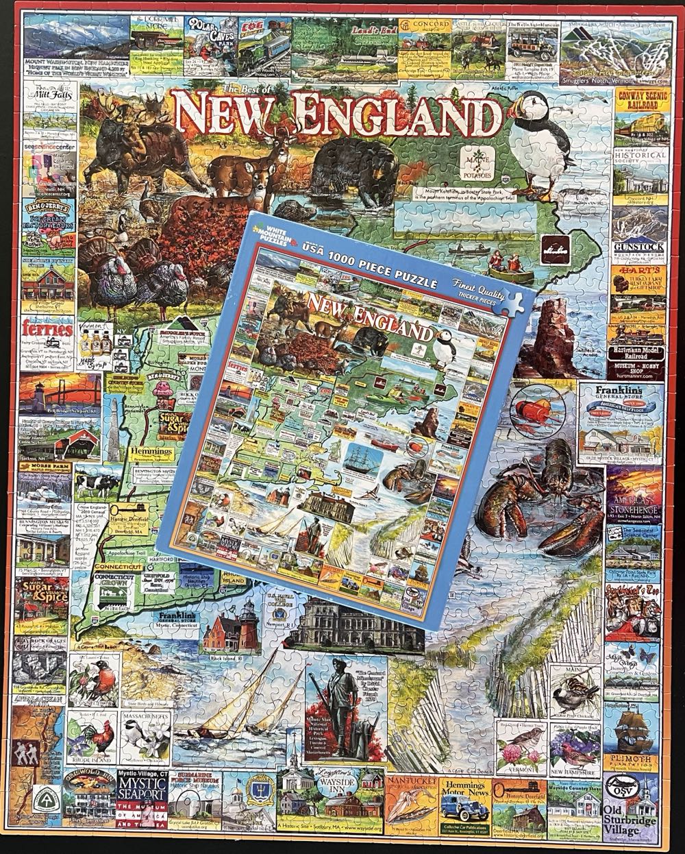 The Best Of New England - 1032, 3/2/26-SOLD - White Mountain Puzzles puzzle collectible [Barcode 724819253500] - Main Image 4