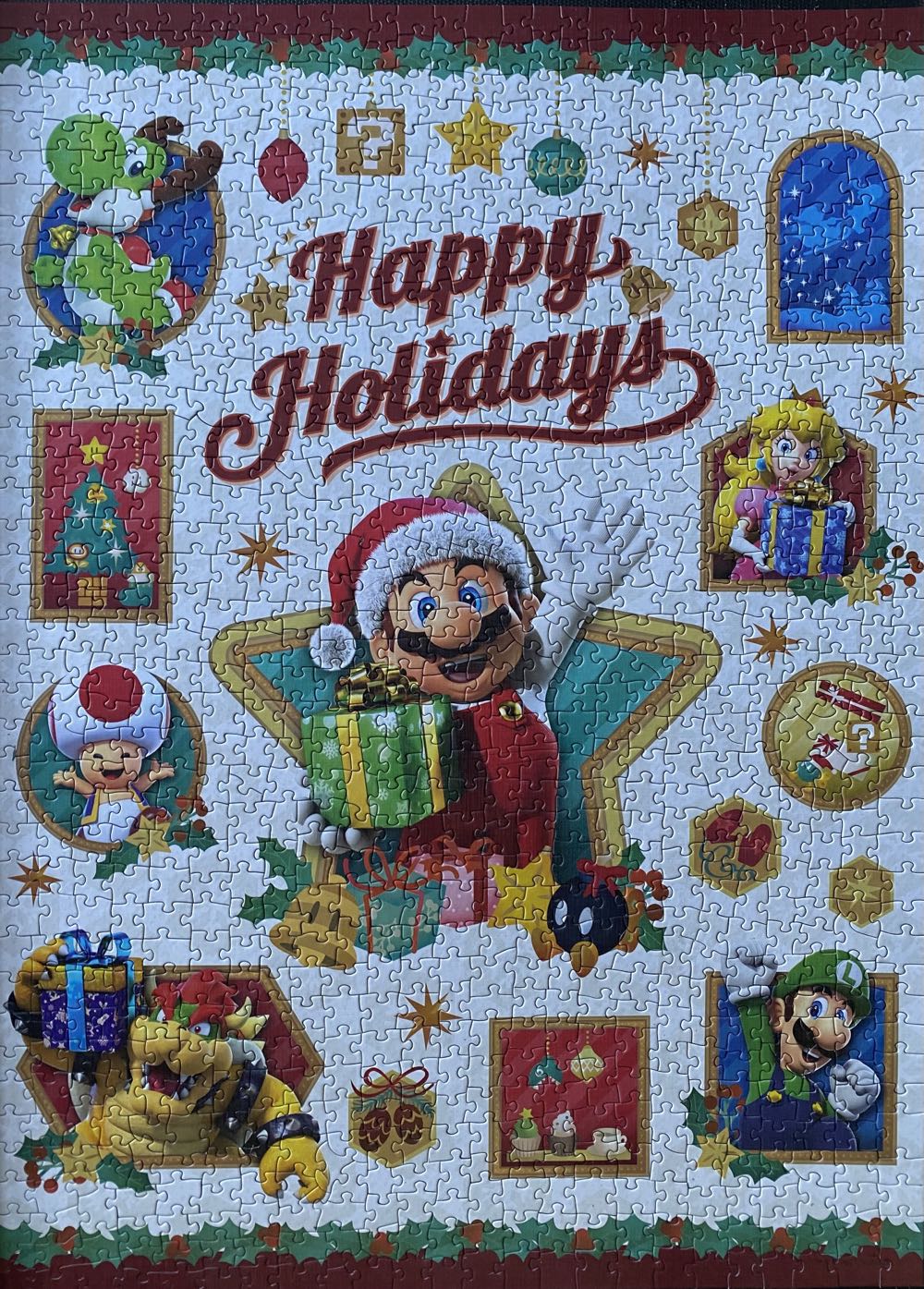Super Mario: "Happy Holidays”  - USAopoly puzzle collectible [Barcode 700304155627] - Main Image 2