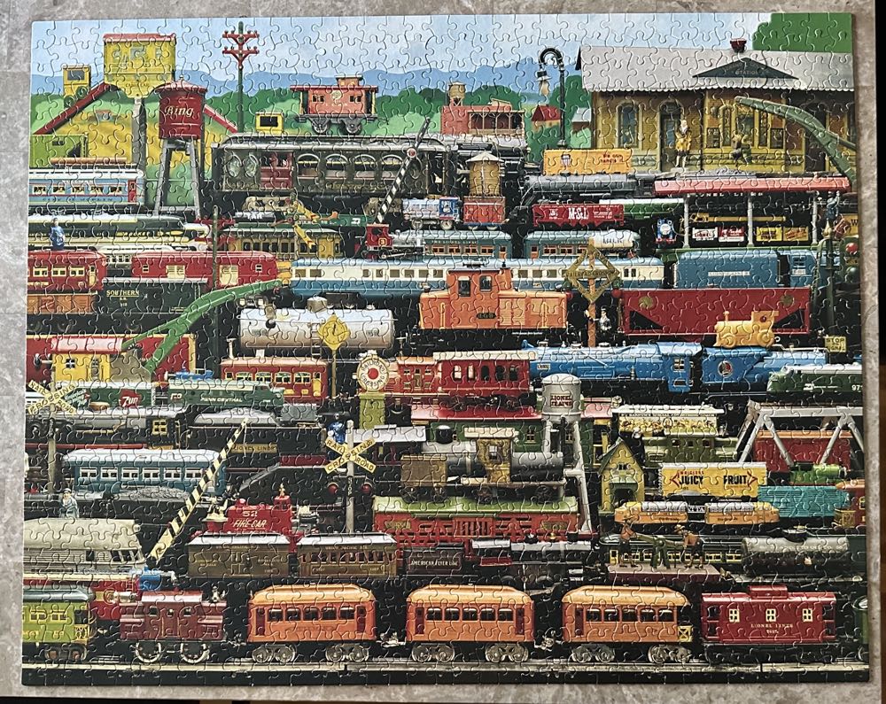 All Aboard! - White Mountain Puzzles puzzle collectible [Barcode 724819252091] - Main Image 3