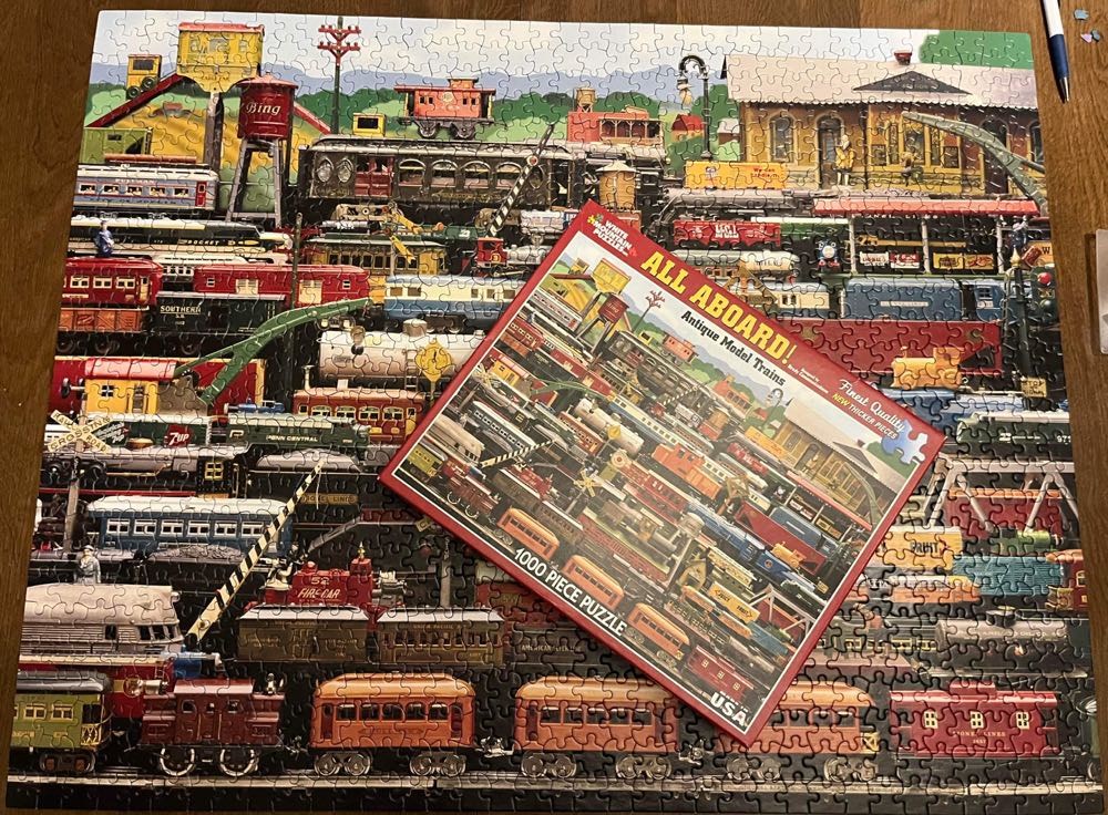 All Aboard! - White Mountain Puzzles puzzle collectible [Barcode 724819252091] - Main Image 4
