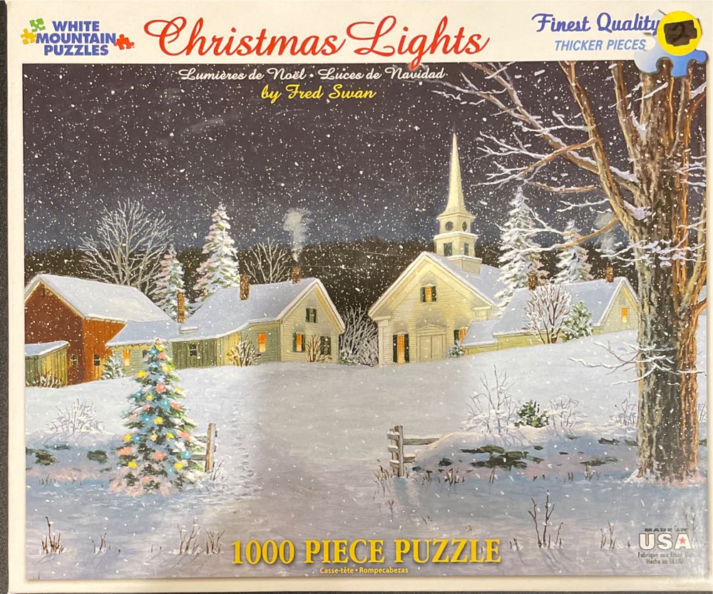 Fred Swan Christmas Lights - White Mountain Puzzles puzzle collectible [Barcode 724819256891] - Main Image 3