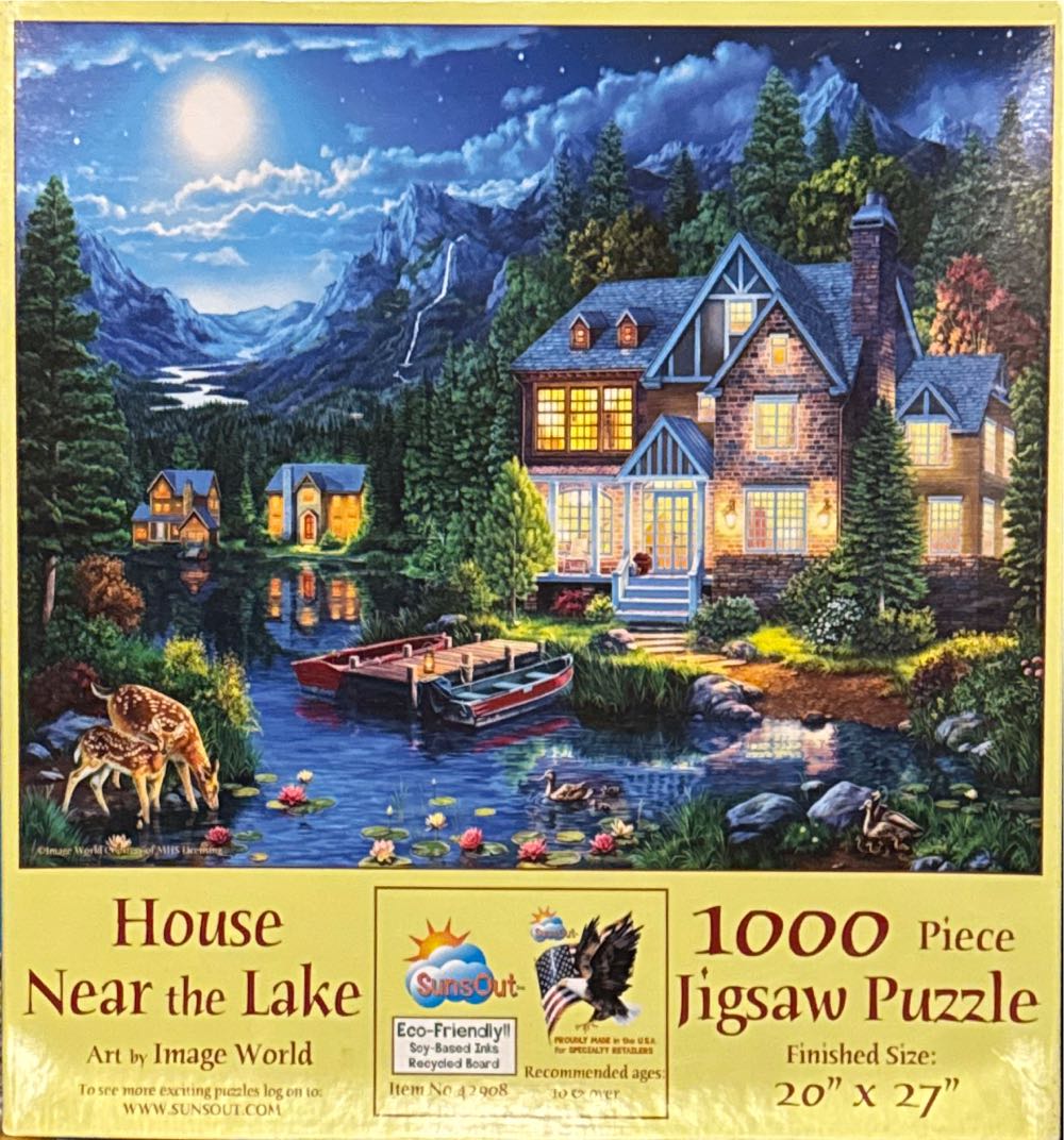 House Near The Lake - SunsOut puzzle collectible [Barcode 796780429086] - Main Image 2