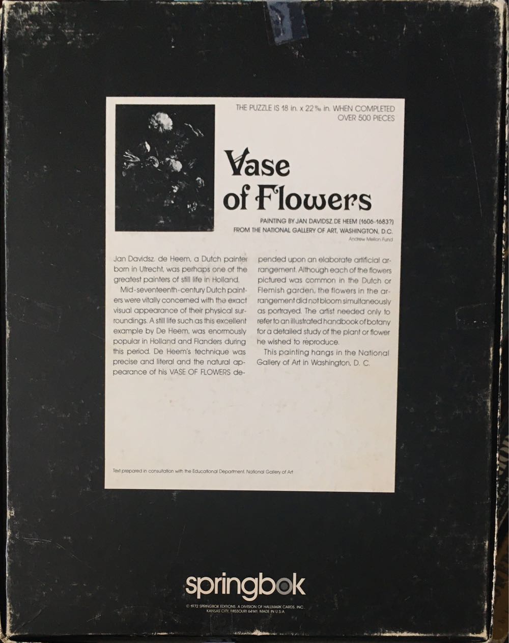 Vase of Flowers - Springbok puzzle collectible - Main Image 2