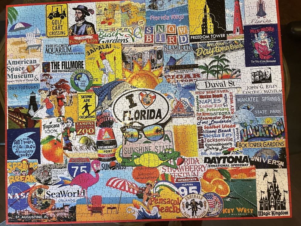 I Love Florida - White Mountain Puzzles puzzle collectible - Main Image 2