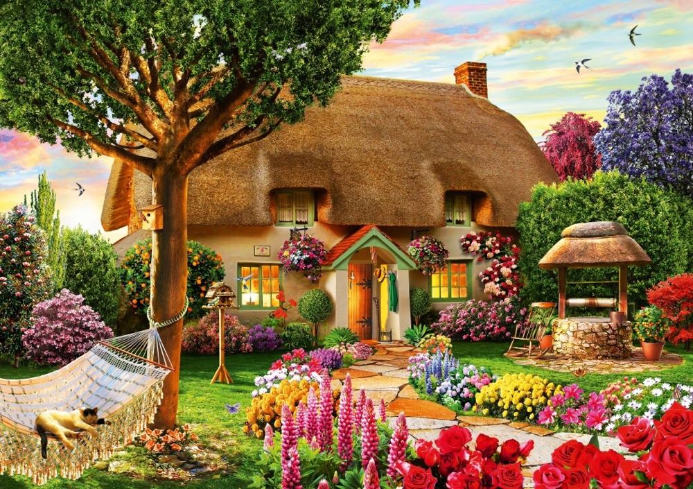 Thatched Cottage - Bluebird puzzle collectible [Barcode 3663384703195] - Main Image 2
