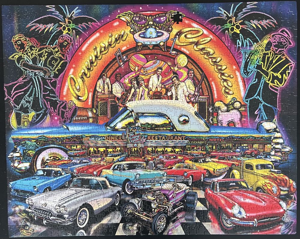 Cruisin Classics - White Mountain Puzzles puzzle collectible [Barcode 724819253937] - Main Image 2