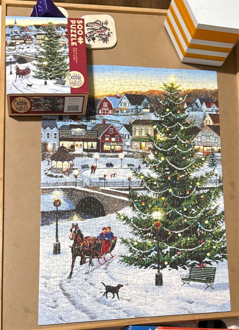 Village Tree - Cobble Hill puzzle collectible [Barcode 625012572019] - Main Image 3