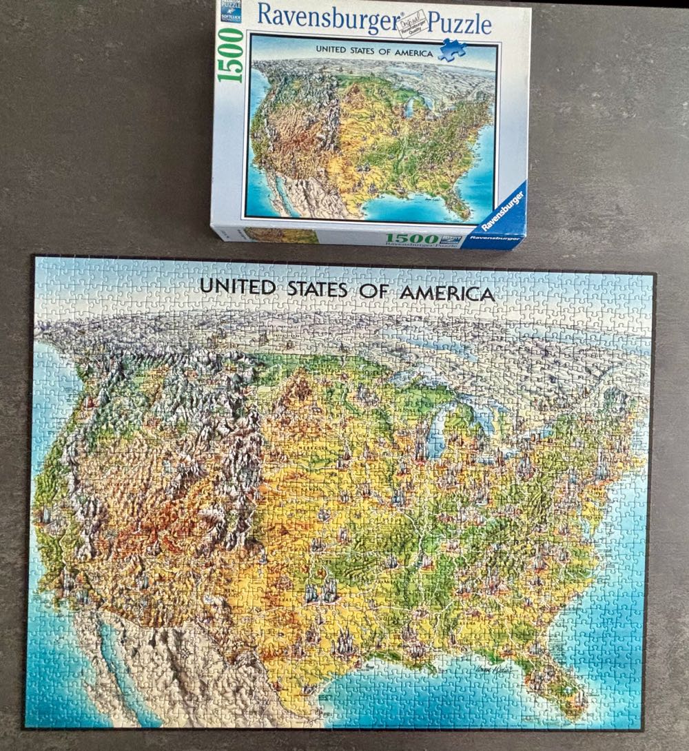 USA Map - Ravensburger puzzle collectible [Barcode 4005556163137] - Main Image 2