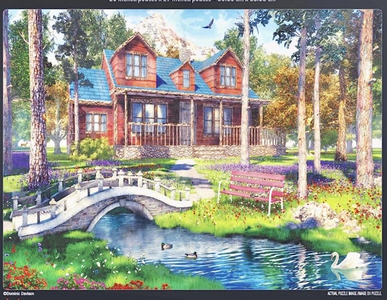 Pine Cabin And Summer Estate - Cardinal puzzle collectible [Barcode 778988336205] - Main Image 2