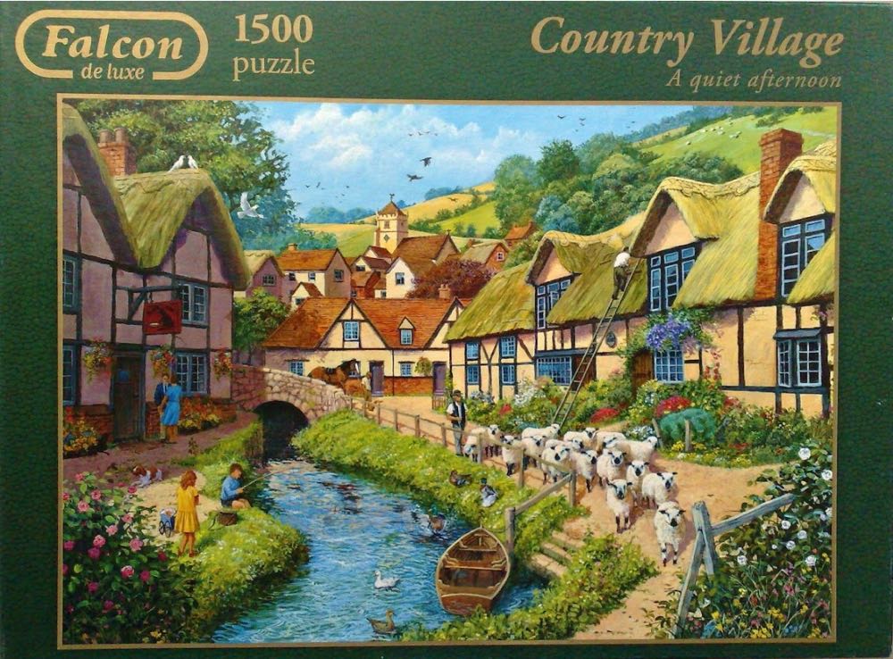 Country Village. Jumbo. - Falcon de luxe puzzle collectible [Barcode 8710126109267] - Main Image 4