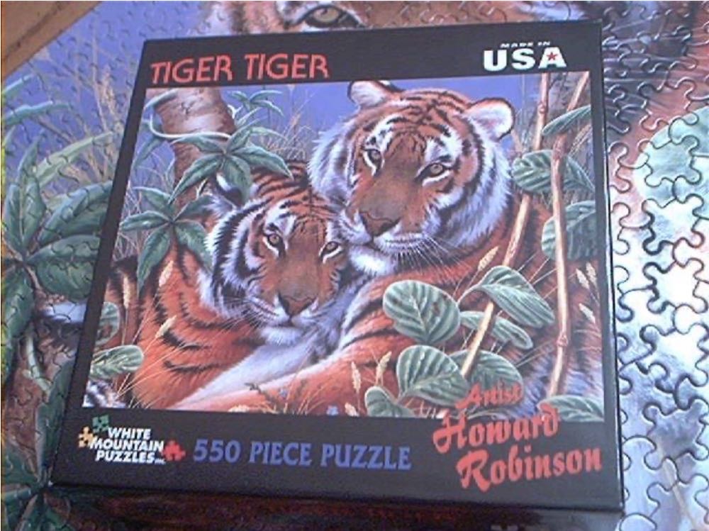 Tiger Tiger-DR - White Mountain Puzzles puzzle collectible [Barcode 724819251575] - Main Image 3