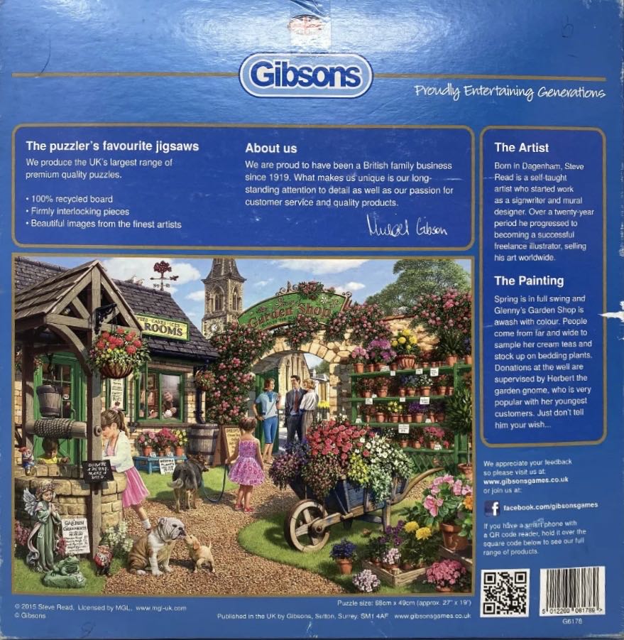 Glennys Garden Shop - Gibsons puzzle collectible [Barcode 5012269061789] - Main Image 4