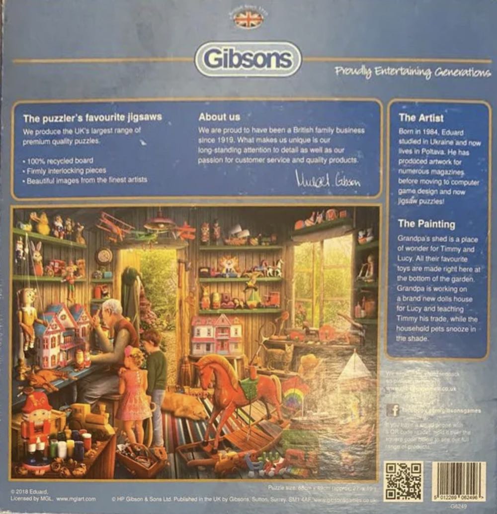 Toymakers Workshop - Gibsons puzzle collectible [Barcode 5012269062496] - Main Image 2