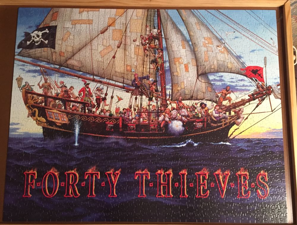 FORTY THIEVES - White Mountain Puzzles puzzle collectible [Barcode 724819250264] - Main Image 2
