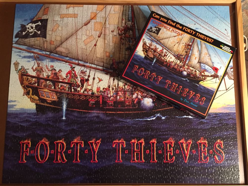 FORTY THIEVES - White Mountain Puzzles puzzle collectible [Barcode 724819250264] - Main Image 3