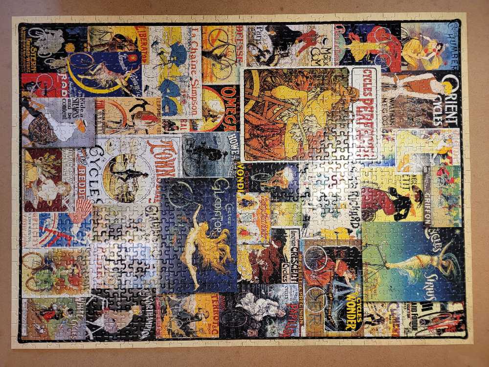 Vintage Bicycle Posters - Eurographics puzzle collectible [Barcode 628136607568] - Main Image 2