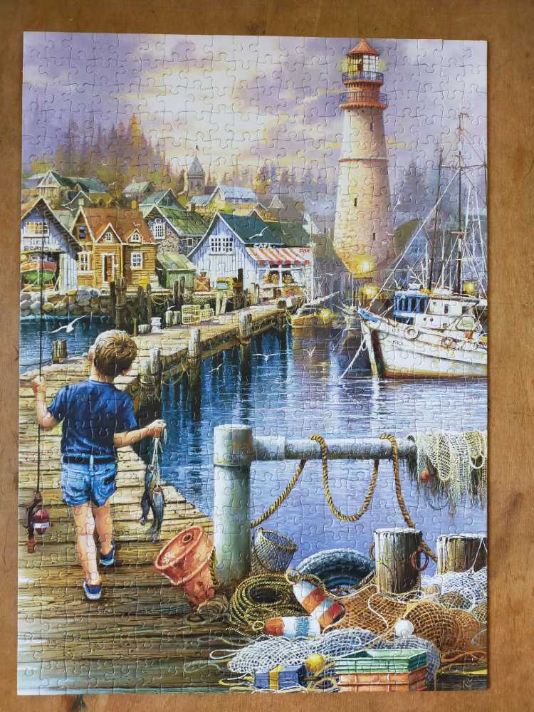 Vissen in de Zee. Fishing by the Sea  - Jumbo puzzle collectible [Barcode 8710126170335] - Main Image 2
