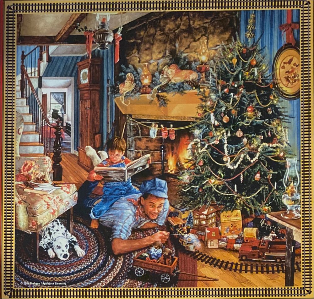 Fathers Christmas Train - SunsOut puzzle collectible [Barcode 796780610248] - Main Image 2