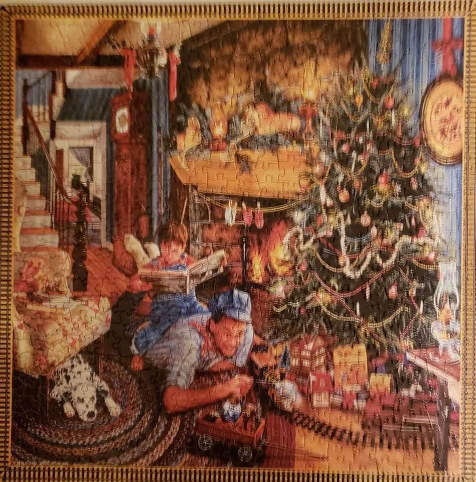 Fathers Christmas Train - SunsOut puzzle collectible [Barcode 796780610248] - Main Image 3