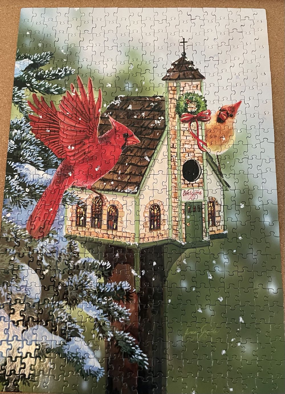 Welcome All Cardinals - SunsOut puzzle collectible [Barcode 796780306165] - Main Image 2