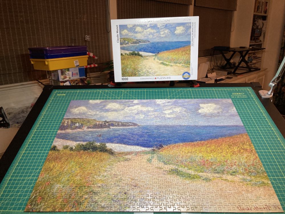Claude Monet: Path Through The Wheat Fields - Eurographics puzzle collectible [Barcode 628136614993] - Main Image 2