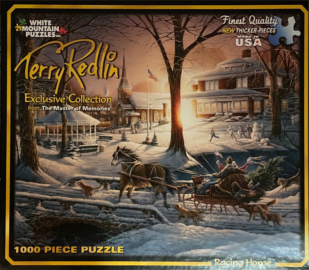 Racing Home Terry Redlin - White Mountain puzzle collectible [Barcode 724819253180] - Main Image 2