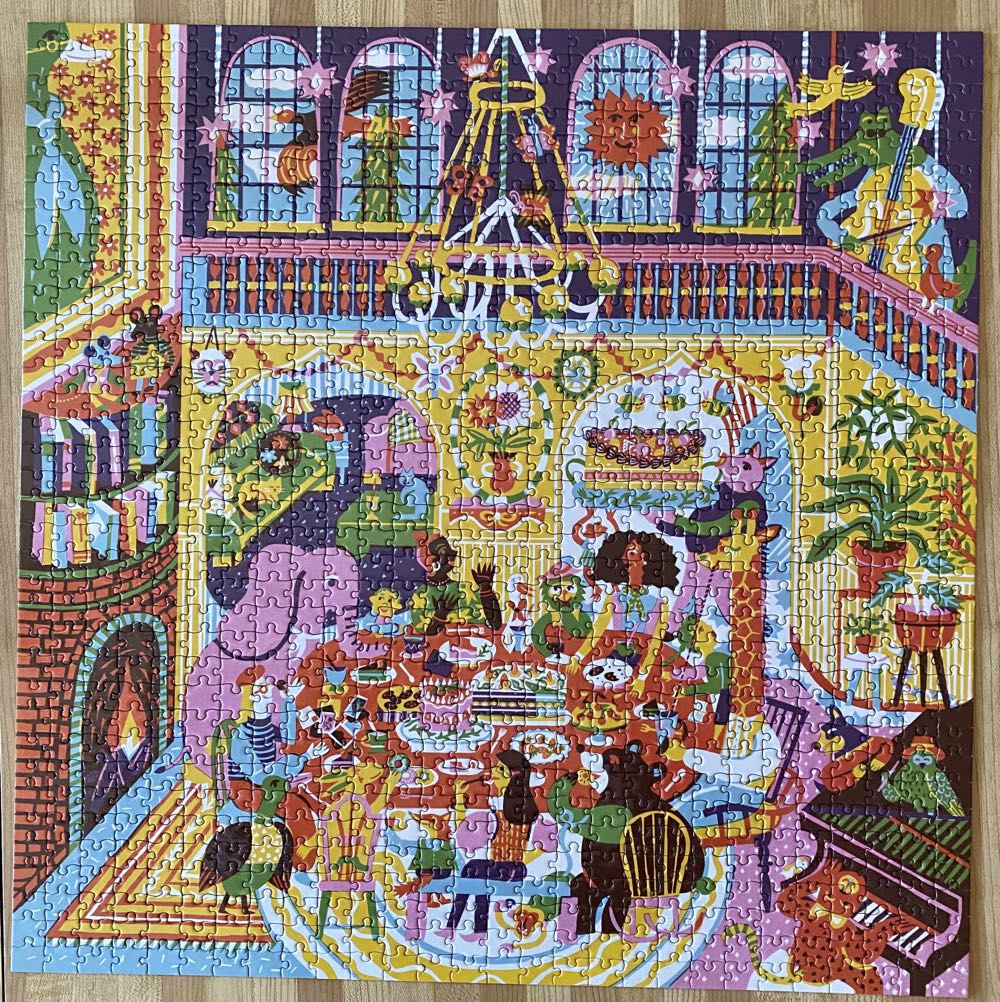 Family Dinner Night - Eeboo puzzle collectible [Barcode 689196511608] - Main Image 2