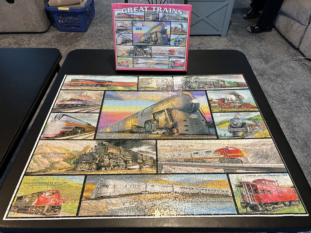 Great Trains - White Mountain Puzzles puzzle collectible [Barcode 724819252060] - Main Image 3