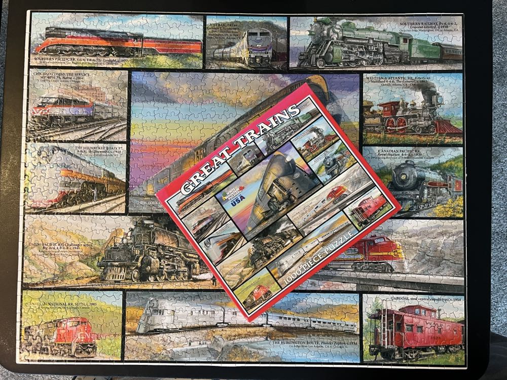 Great Trains - White Mountain Puzzles puzzle collectible [Barcode 724819252060] - Main Image 4