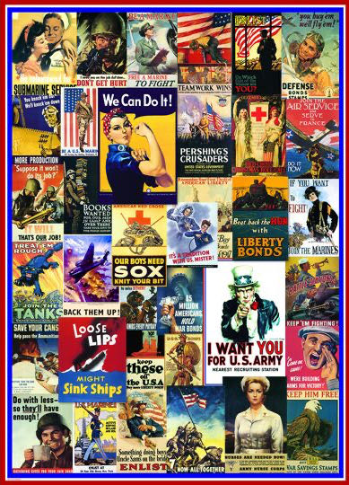 Vintage World War I & II Posters - EuroGraphics puzzle collectible [Barcode 628136600750] - Main Image 2