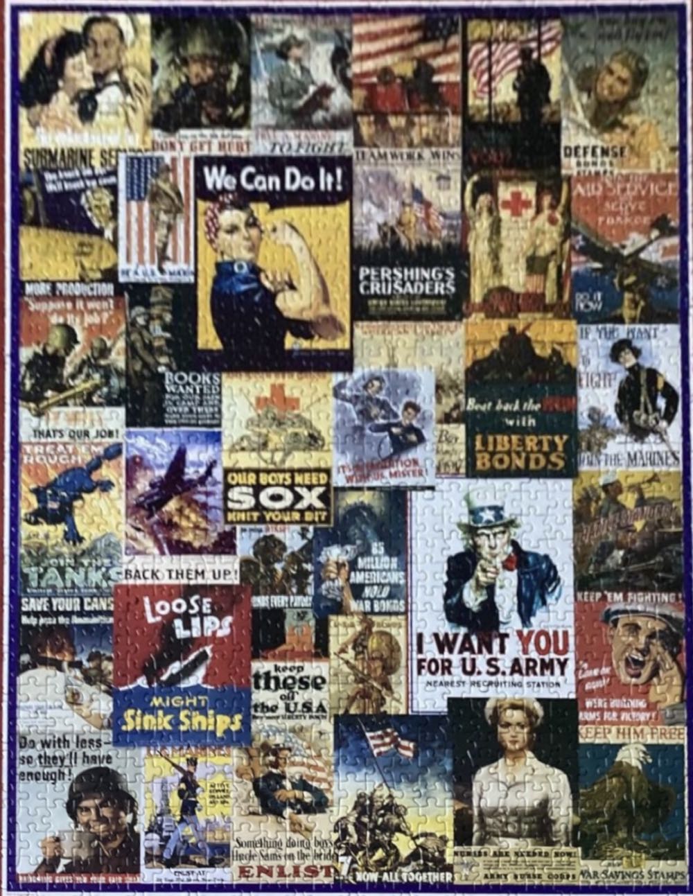 Vintage World War I & II Posters - EuroGraphics puzzle collectible [Barcode 628136600750] - Main Image 3