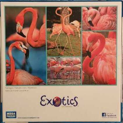 Exotics Flamingos New Mega Exotics Series Tropical Sunsets - Mega Puzzles puzzle collectible [Barcode 072348509354] - Main Image 2