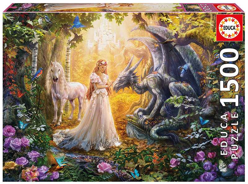 And The Princess And Unicorn Pieces - Educa puzzle collectible [Barcode 8412668176966] - Main Image 1