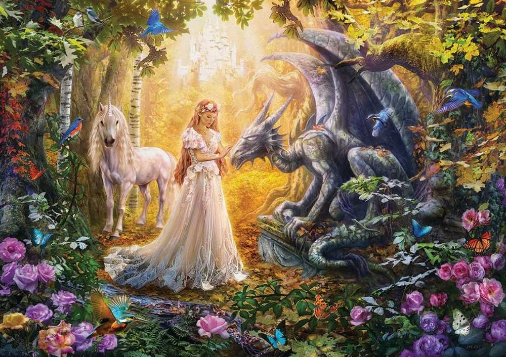 And The Princess And Unicorn Pieces - Educa puzzle collectible [Barcode 8412668176966] - Main Image 2